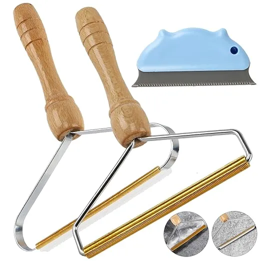 Hair Removal Tool ,3 Pack Lint Remover Portable Carpet Scraper Tool Fuzz Clothes Shaver Brushes for Cleaning Pet Fur , for Carpets, Car Mats, Blanket, Clothes, Furniture