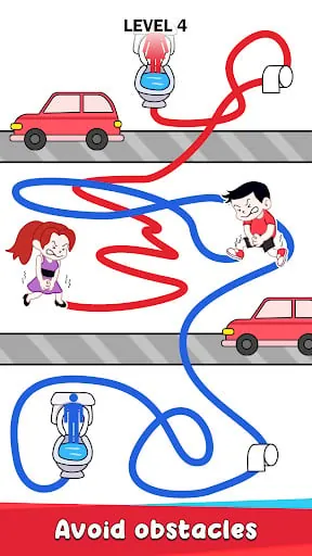 Toilet Rush Race: Draw Puzzle screenshot