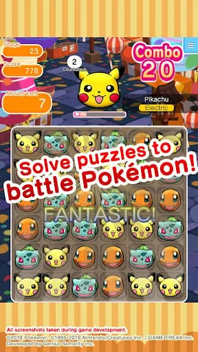 Pokémon Shuffle Mobile screenshot