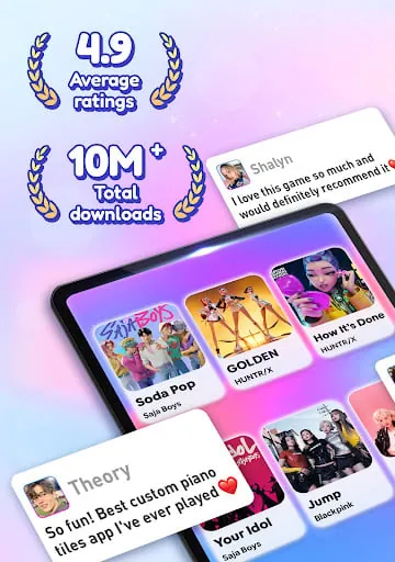 Kpop Tiles: Piano Rhythm Game screenshot