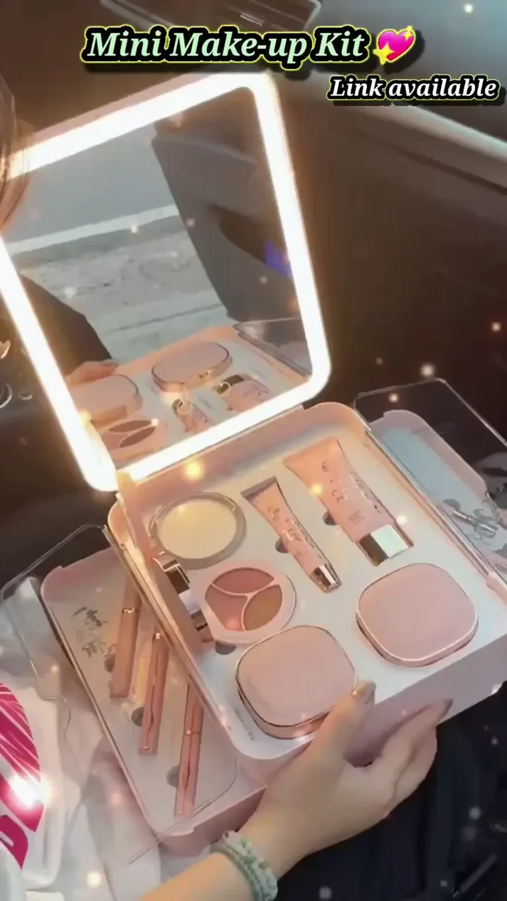 Mini Makeup Kit with LED Mirror