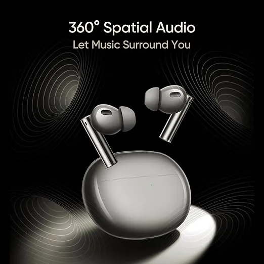 Ear Wireless Buds Air 6 Pro with Dual Drivers(11Mm+6Mmtweeter),40 Hrs Play Time,50 Db ANC,Lhdc 5.0,55Ms Low Latency,360° Spatial Audio,Ip55 Dust&amp;Water Resistant,Bt V5.3,Titanium Twilight